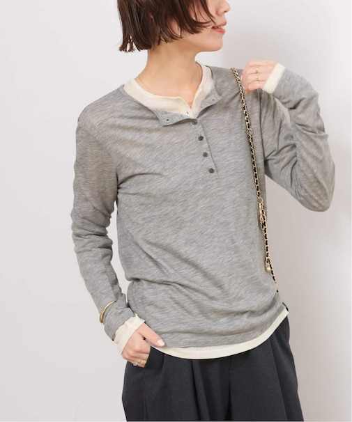 ウールミックスヘンリープルオーバー