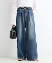 ウォッシャブル / DU JOUR / デュ ジュール PEG TUCK JEAN