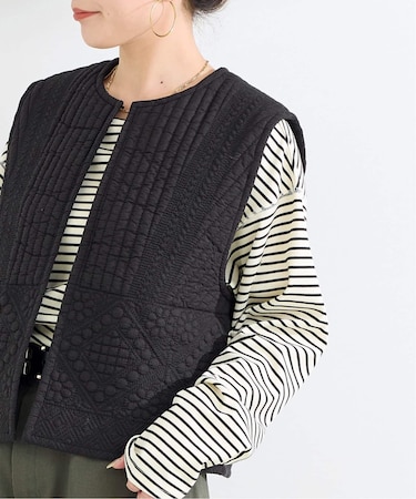 キルティング刺繍ベスト