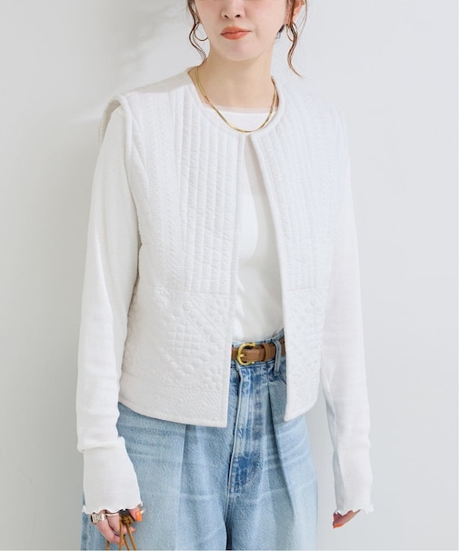 キルティング刺繍ベスト