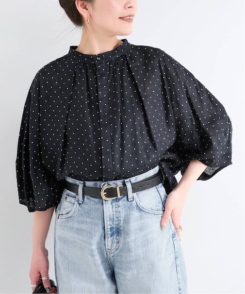 《追加7》手洗い可 / フレンチリネン2wayブラウス