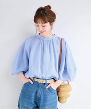 《追加7》手洗い可 / フレンチリネン2wayブラウス