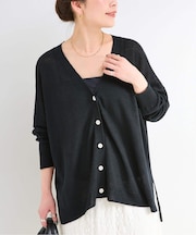 手洗い可 / FRENCH ICY LINEN ワイドカーディガン