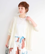 手洗い可 / FRENCH ICY LINEN ワイドカーディガン