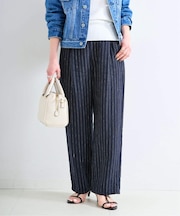 《S/Mサイズ展開》手洗い可 / フレンチリネンストレートパンツ