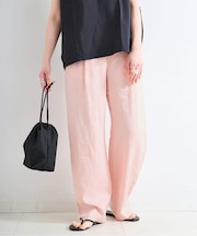 《S/Mサイズ展開》手洗い可 / フレンチリネンストレートパンツ