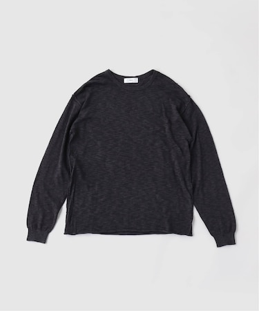 OSKR / オーエスケーアール ex Sheer Slab Crew Neck L/S Knit