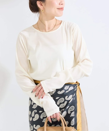 ウォッシャブル / フロッキーメッシュロンTEE