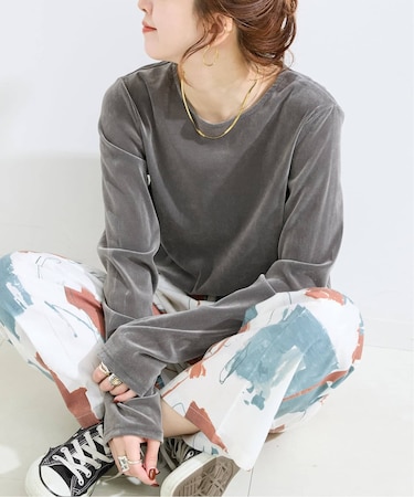 ウォッシャブル / フロッキーメッシュロンTEE