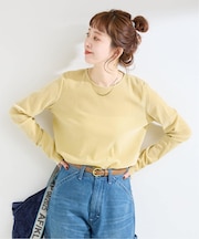 ウォッシャブル / フロッキーメッシュロンTEE