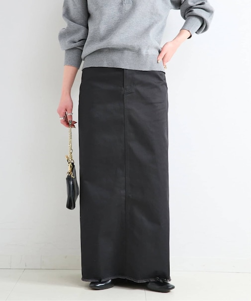 【WEB限定】ウォッシャブル / PLCチノトラペーズスカート