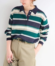 手洗い可 / マルチボーダーハイゲージプルオーバー