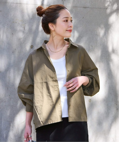 ウォッシャブル / 襟付きシャツブルゾン