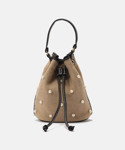 MIAN / ミアン パール付き巾着トートバッグ