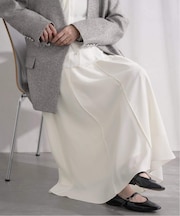 &NAVY シアーピンタックスカート