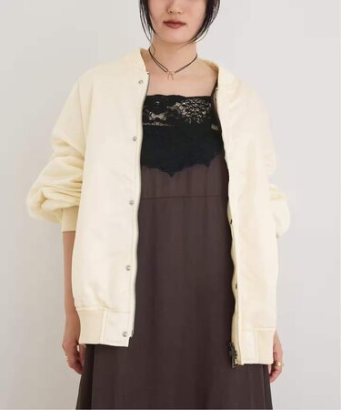 IENA LA BOUCLE LIMONTAナイロンワイドフォルムMA-1