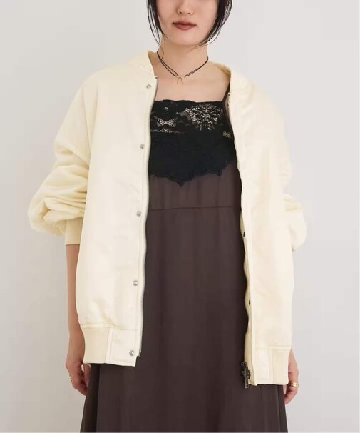 IENA LA BOUCLE LIMONTAナイロンワイドフォルムMA-1