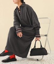 スキッパーニットワンピース