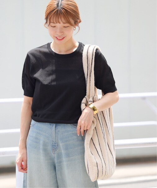 リネンシアーハーフスリーブプルオーバー