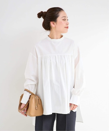 《追加》手洗い可 / ギャザーチュニックブラウス