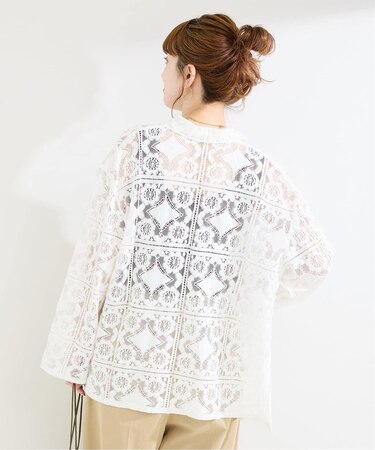 手洗い可 / レースembroideryシャツ