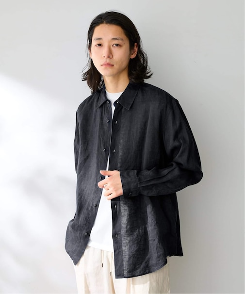 ヨーロッパリネン100% レギュラーカラーシャツ