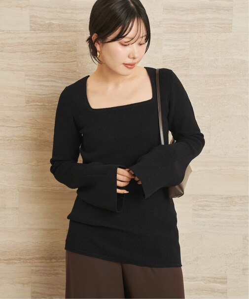 Noil silk Square ニット