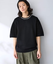 【リバーシブル】ANTS & ELEPHANTS 2TONE SWEATLIKE ハーフスリーブニット