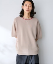 【リバーシブル】ANTS & ELEPHANTS 2TONE SWEATLIKE ハーフスリーブニット