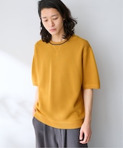 【リバーシブル】ANTS & ELEPHANTS 2TONE SWEATLIKE ハーフスリーブニット