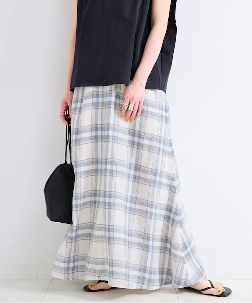 《S/Mサイズ展開》手洗い可 / フレンチリネンギャザースカート