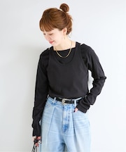 《2枚セット》ウォッシャブル / タンクセットロンTEE