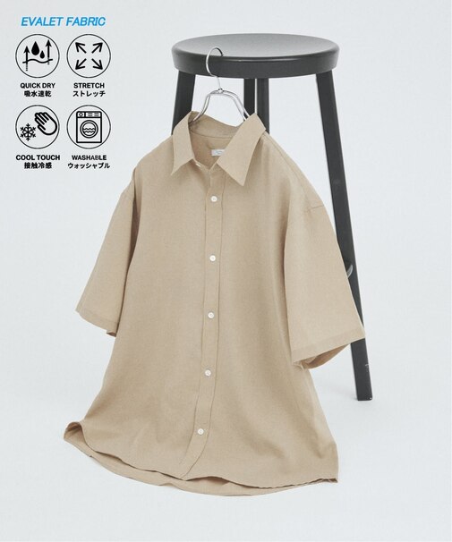 ”吸水速乾 / 接触冷感” EVALET LIGHT レギュラーカラー S/S シャツ