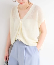 手洗い可 / FRENCH ICY LINEN 畦ベスト