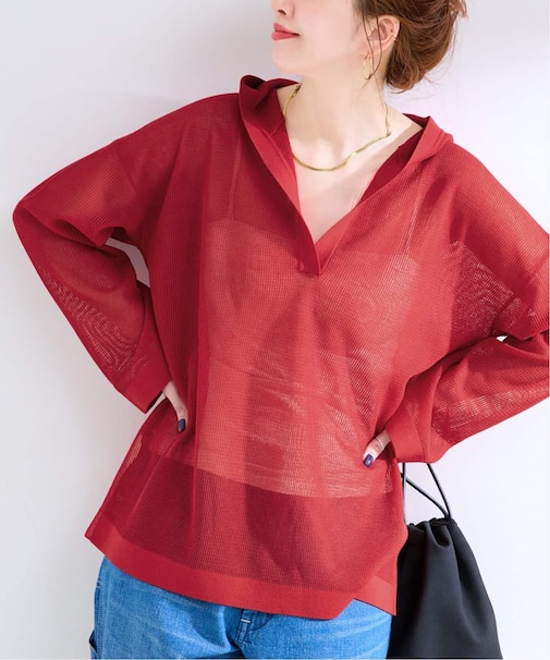 手洗い可 / フーディーフリガラニット