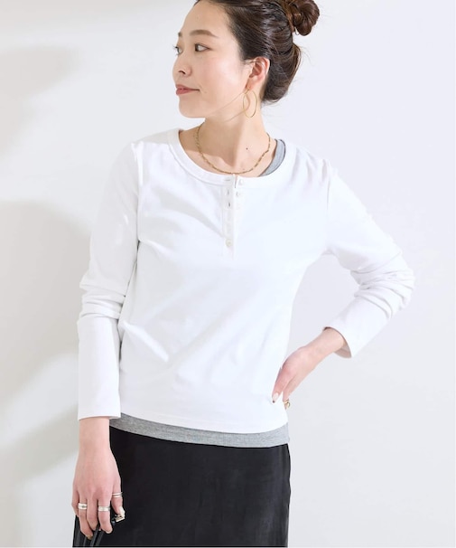 BOOK CLUB / ブッククラブ  別注 ヘンリーネック L/S TEE