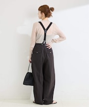 手洗い可 / セルロースチノサスペンダータックトラウザー