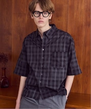 OSKR / オーエスケーアール Ombre Sheer Check S/S Shirt