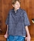 OSKR / オーエスケーアール Ombre Sheer Check S/S Shirt