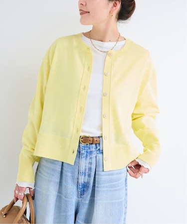 手洗い可 / ハイツイストクルーカーディガン