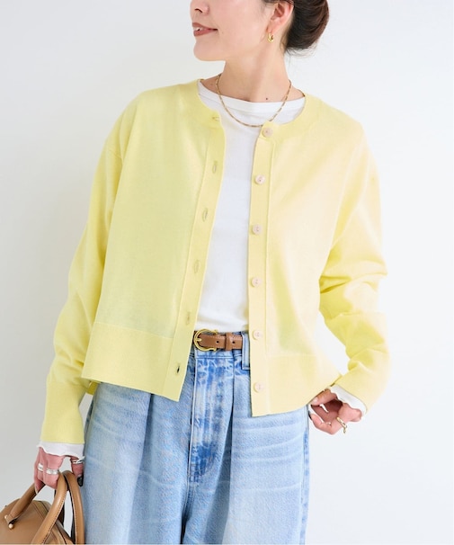 手洗い可 / ハイツイストクルーカーディガン