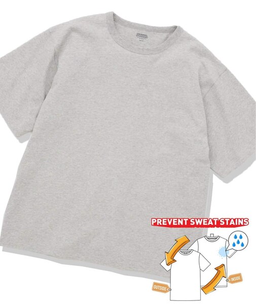 US コットン 14S 汗染み 防止 無地Tシャツ