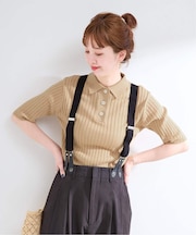 手洗い可 / リブ襟付きプルオーバー