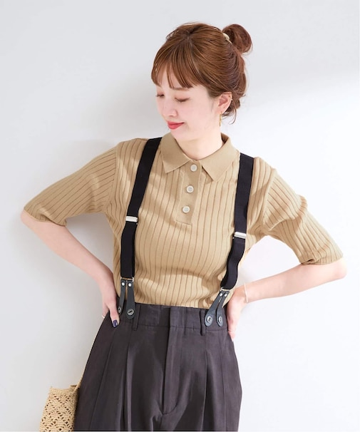 手洗い可 / リブ襟付きプルオーバー