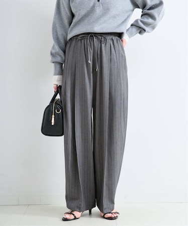 手洗い可 / ストライプリラックスパンツ