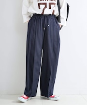 手洗い可 / ストライプリラックスパンツ