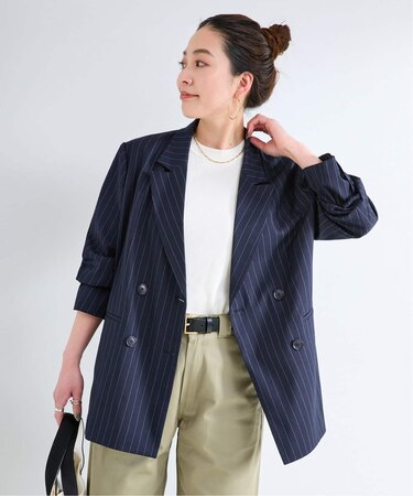 無地ストライプジャケット