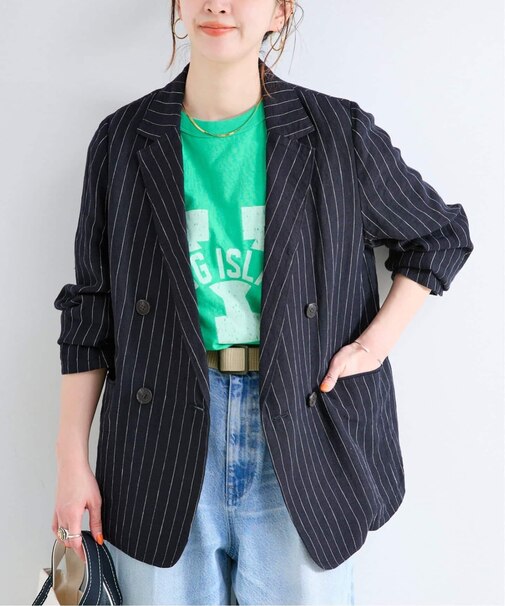 《追加5》手洗い可 / フレンチリネンテーラードジャケット