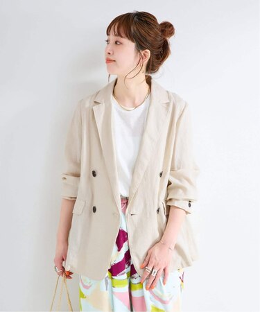 《追加5》手洗い可 / フレンチリネンテーラードジャケット