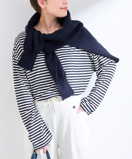 ウォッシャブル / シアーボーダーロンTEE